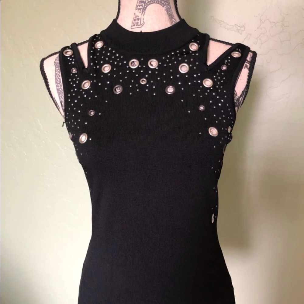 Grommet Embellished Sweater